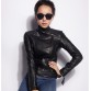 2017 Hot Sale Spring Autumn Fashion Brand Women Faux Leather Jacket Zipper Motorcycle Leather Coat Slim Short Design PU Jacket