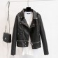 2017 New Fashion Spring Autumn Women Faux Soft Leather Long Sleeve Coat Zipper Design Motorcycle PU Jacket