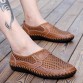 2017 Summer Breathable Mesh Shoes Mens Casual Shoes Genuine Leather Slip On Brand Fashion Summer Shoes Man Soft Comfortable32780921920