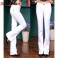 BerylBella 2017 Sweat Women Flare Pants Autumn Fashion Slim Cotton Candy Trousers Female White Ladies Mid Waist Pant Plus Size32740951043