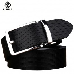 [KAITESICZI]High-quality luxury brand  leather belt men's double-sided pure leather pin buckle belt 2016 new belt jeans belt 125
