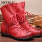 MCCKLE 2017 Women fashion Vintage Genuine Leather Boots Spring Autumn New Fashion Platform Ankle Boots Casual Cowboy Boots Shoes32767501134