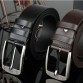 dnuxlou Business Leisure Wide Men Belt PU Faux Leather Designer Belts Men Elegant Shining Metal Buckle 125cm Ceinture Homme